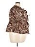 Cato Animal Print Brown Short Sleeve Blouse Size 22 - 24 - photo 4