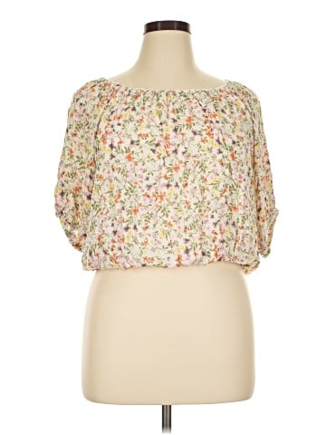 Rose + Olive 3/4 Sleeve Blouse (view 1)