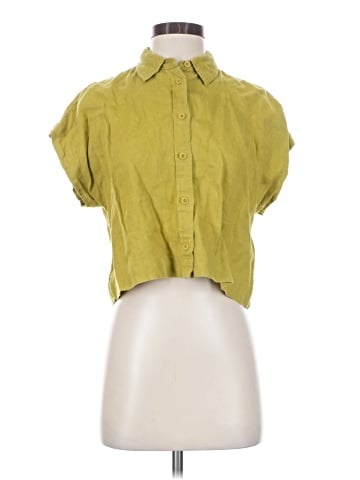 Madewell 100% Linen Crop Dolman Shirt (view 1)
