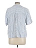Universal Thread Stripes Blue Short Sleeve Blouse Size L - photo 2