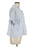 Universal Thread Stripes Blue Short Sleeve Blouse Size L - photo 4