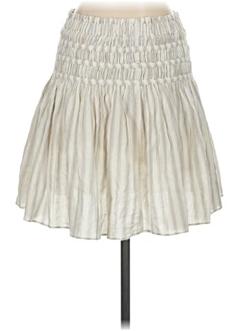 Madewell Smocked Pull-On Mini Skirt in Stripe (view 2)