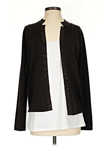 Linda Allard Ellen Tracy Wool Cardigan (view 1)