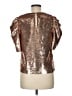 Ulla Johnson 100% Polyester Metallic Gold Short Sleeve Top Size 6 - photo 2