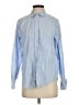Everlane Chevron-herringbone Blue Long Sleeve Button-Down Shirt Size 4 - photo 1