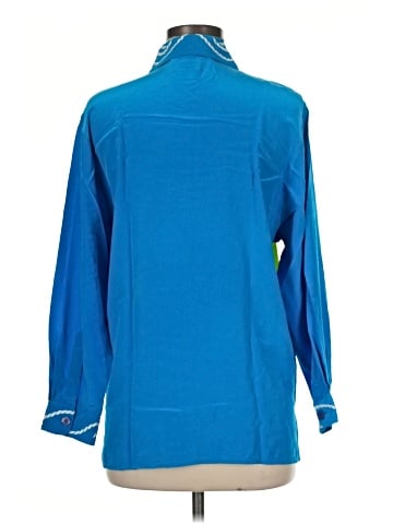Diane von Furstenberg Long Sleeve Silk Top (view 2)