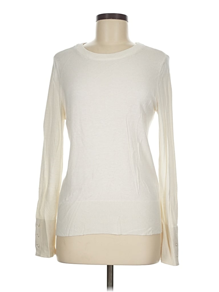 Pre-owned Halogen Pullover Sweater In Ivory
