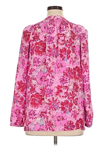 Lilly Pulitzer Long Sleeve Silk Top (view 2)