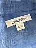 Chico's 100% Linen Blue Long Sleeve Button-Down Shirt Size M - photo 7