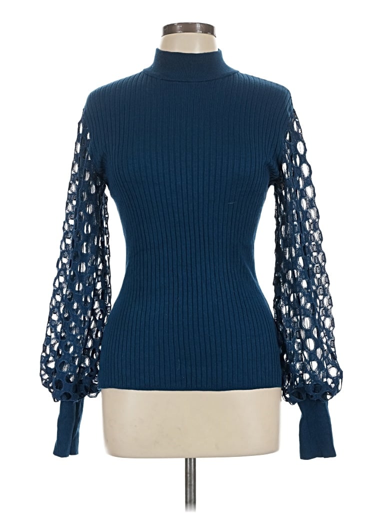 Pre-owned Calligraphie Long Sleeve Turtleneck In Blue