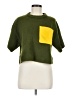 Zara Color Block Green Pullover Sweater Size M - photo 1