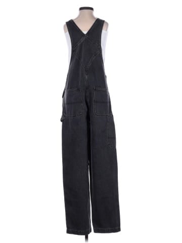 Madewell Denim Oversized Carpenter Overalls in Hartwell Wash (view 2)