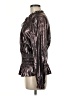 Current Air 100% Polyester Metallic Black Long Sleeve Blouse Size M - photo 5