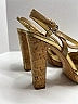 Prada Metallic Gold Cork Sandals Size EU 38 - photo 3
