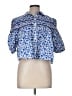 Maeve Blue Short Sleeve Blouse Size M - photo 1