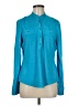 Cache Teal Long Sleeve Silk Top Size M - photo 1
