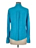 Cache Teal Long Sleeve Silk Top Size M - photo 2