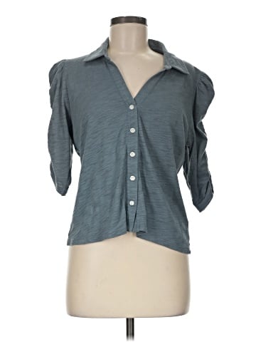 erin gray 3/4 Sleeve Button-Down Shirt (view 1)