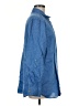 Chico's 100% Linen Blue Long Sleeve Button-Down Shirt Size M - photo 4
