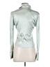 Zara Metallic Silver Green Long Sleeve Blouse Size S - photo 2