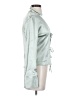 Zara Metallic Silver Green Long Sleeve Blouse Size S - photo 4