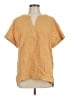 Matty M Tan Short Sleeve Blouse Size L - photo 1