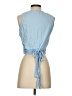 Easel 100% Rayon Blue Sleeveless Blouse Size S - photo 2