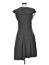 Soprano Solid Gray Casual Dress Size L - photo 2