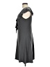 Soprano Solid Gray Casual Dress Size L - photo 5