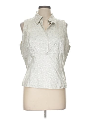 Elie Tahari Sleeveless Button-Down Shirt (view 1)