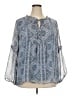 Westport 100% Polyester Blue 3/4 Sleeve Blouse Size 2X - photo 1
