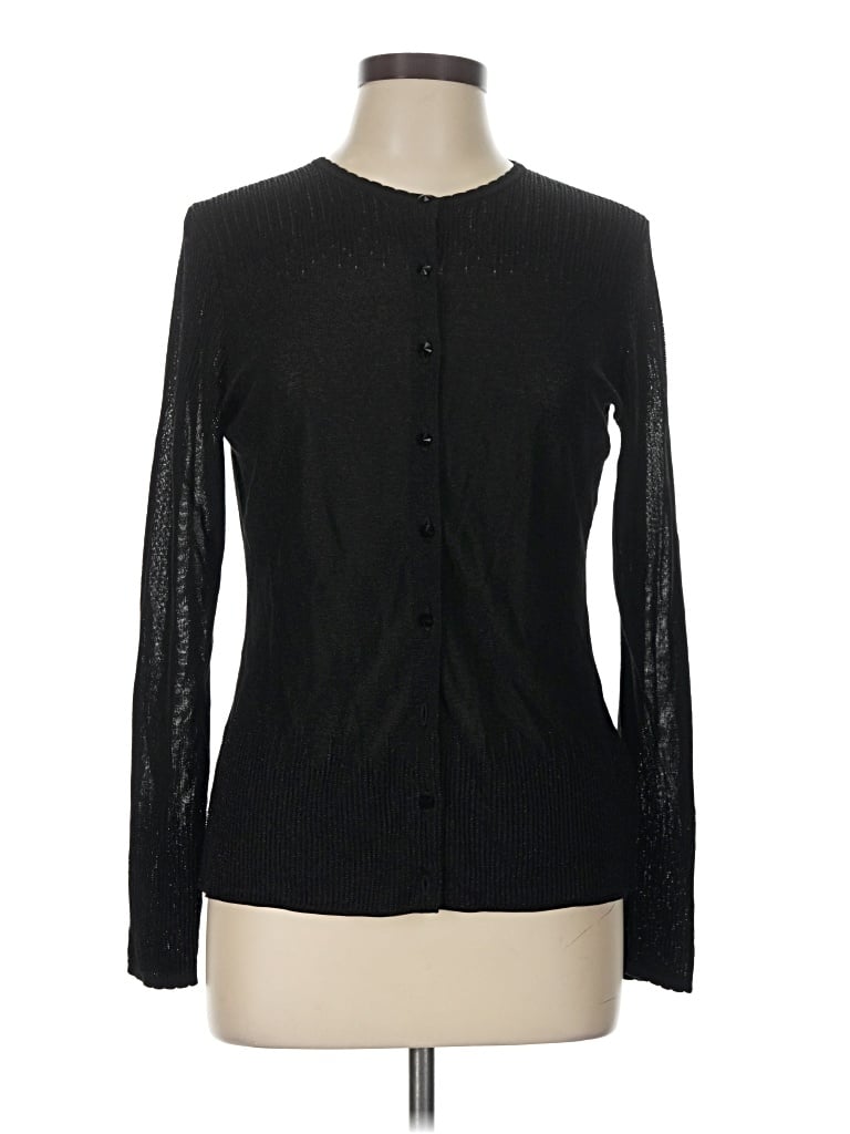 Pre-owned Brooks Brothers Cardigan Sweater In Black