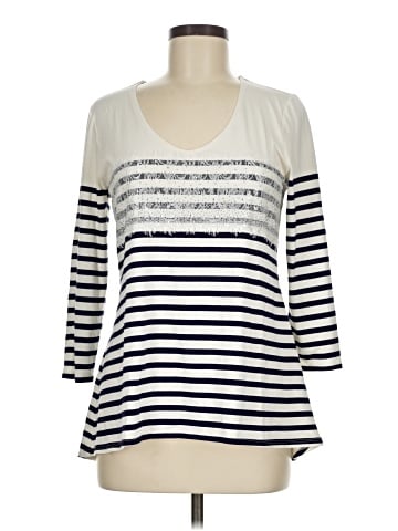 White House Black Market 3/4 Sleeve T-Shirt (view 1)