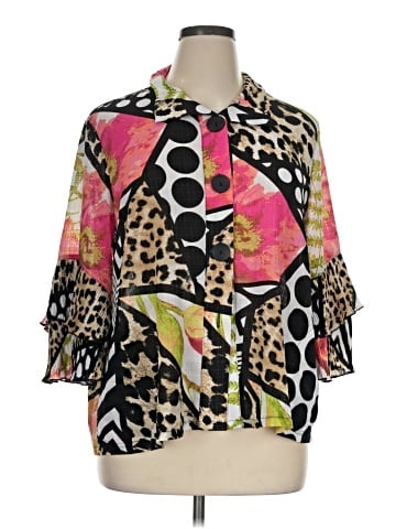 MULTIPLES 3/4 Sleeve Blouse (view 1)