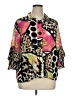 MULTIPLES Animal Print Black 3/4 Sleeve Blouse Size XL (petite) - photo 1