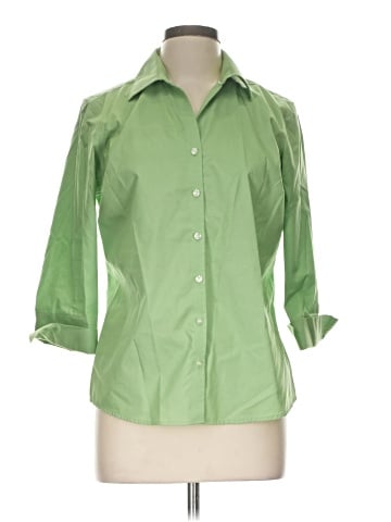 Lands' End 3/4 Sleeve Button-Down Shirt (view 1)