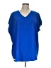 Jodifl 100% Polyester Blue Short Sleeve Blouse Size L - photo 1