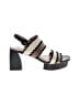 Bernardo 100% Leather Stripes Gray Sandals Size 9 - photo 1