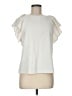Ann Taylor Ivory Short Sleeve Blouse Size M - photo 1