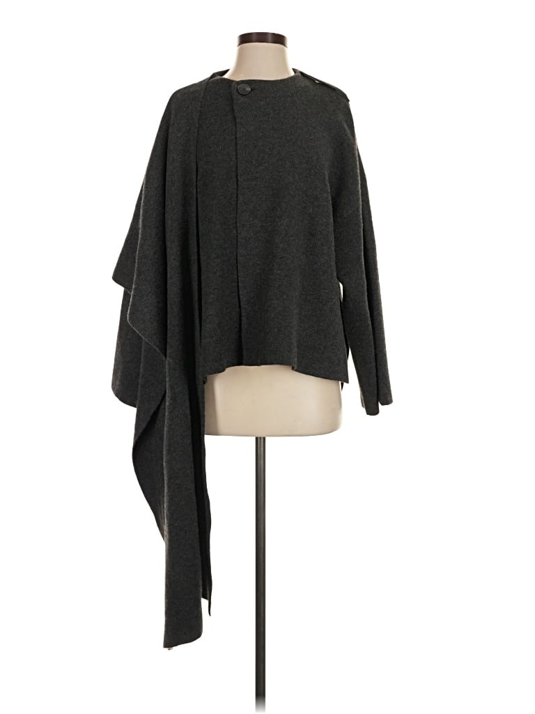 Pre-owned Zara Poncho In Gray