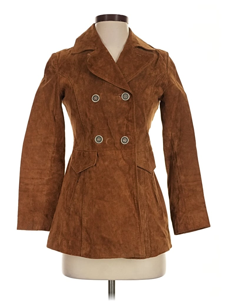 Pre-owned Zara Basic Coat In Brown