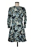 Reiss 100% Polyester Print Blue Casual Dress Size 8 - photo 1