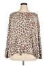 Ruby Rd. Animal Print Brown Long Sleeve Blouse Size 3X - photo 1
