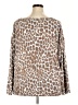Ruby Rd. Animal Print Brown Long Sleeve Blouse Size 3X - photo 2