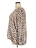 Ruby Rd. Animal Print Brown Long Sleeve Blouse Size 3X - photo 5