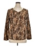 Merona 100% Polyester Brown Long Sleeve Henley Size XL - photo 1