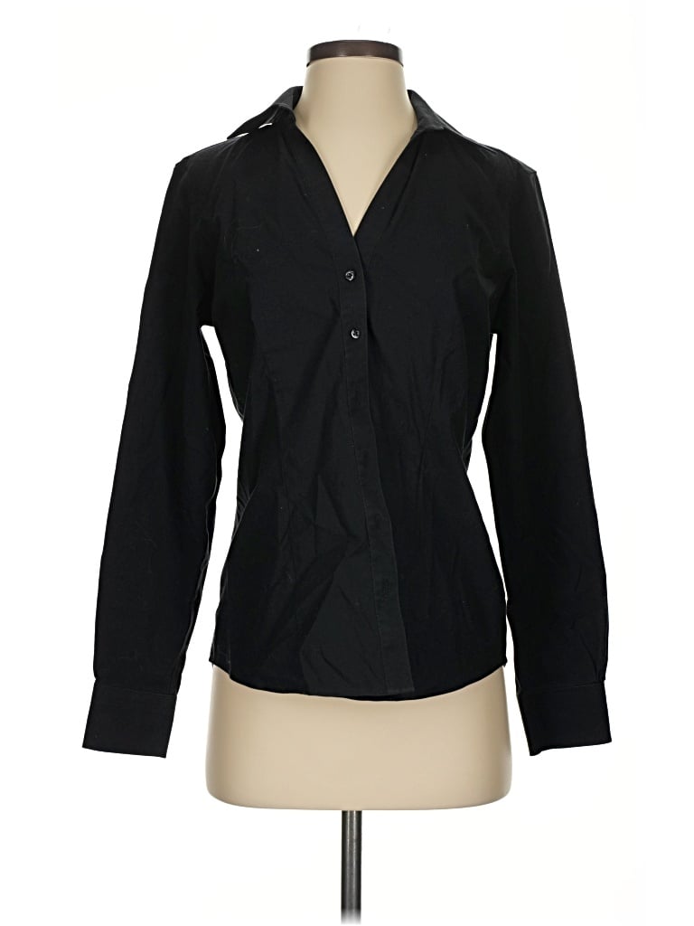 Pre-owned Brooks Brothers Long Sleeve Blouse In Black
