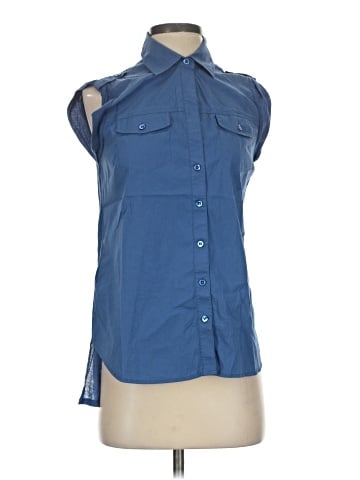 BCBGMAXAZRIA Sleeveless Button-Down Shirt (view 1)