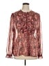 Boden 100% Polyester Red Long Sleeve Blouse Size 16 - photo 1