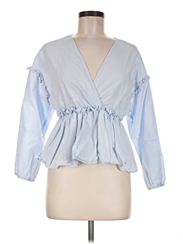 Zara Basic 3/4 Sleeve Blouse (view 1)
